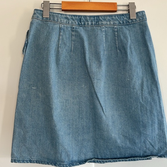NWOT! Ann Taylor Loft Wrap Denim Jean Skirt Size 2 - Picture 7 of 13